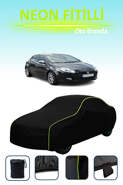 Cemku Cool أسود [فيات برافو 2007 - 2010] مشمع سيارة متوافق مع حبال النيون، مق...