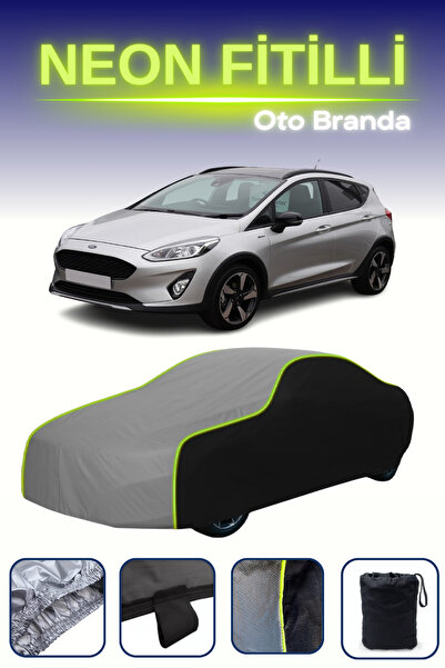 Cemku Fast أسود-رمادي-أسود [Ford Fiesta Active 8] غطاء سيارة متوافق مع حبال ا...