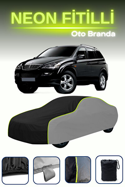 Cemku Shade رمادي-أسود-رمادي [سانج يونج كيرون] غطاء سيارة متوافق مع حبال الني...