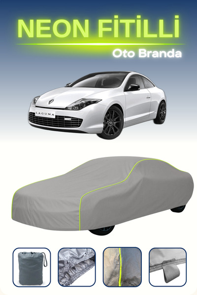 Cemku Shine رمادي [رينو لاجونا كوبيه 2008 - 2021] مشمع سيارة متوافق مع حبال ا...