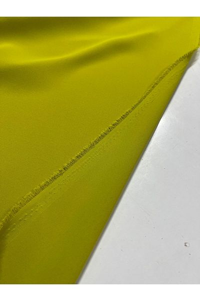 Kumaş sever Mustard Yellow Draped Adriana Crepe Fabric Double Length Meter Evening Dress Ferace Hijab Clothing Sewing