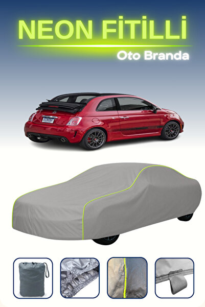 Cemku Shine Gray [Fiat 500C Abarth 2012 - 2021] Compatible Neon Corded Car Ta...