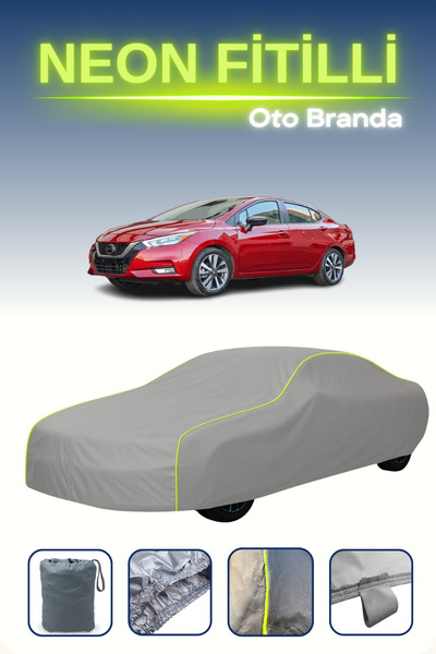 Cemku Shine رمادي [نيسان تيدا سيدان] متوافق مع مشمع السيارة المضلع النيون، مق...