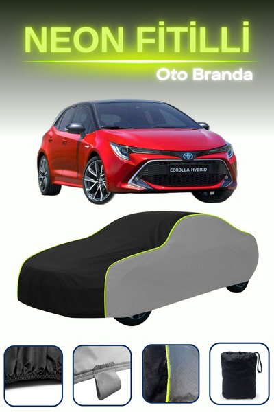 Cemku Shade رمادي-أسود-رمادي [تويوتا كورولا هاتشباك] غطاء سيارة متوافق مع حبا...