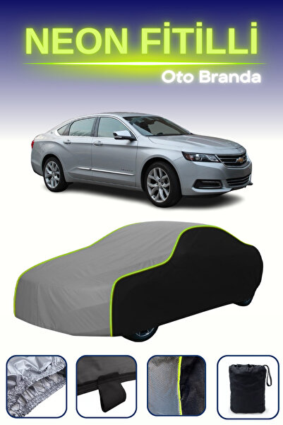 Cemku Fast أسود-رمادي-أسود [شيفروليه إمبالا X] غطاء سيارة متوافق مع حبال الني...