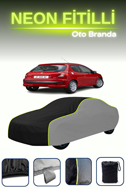 Cemku Shade رمادي-أسود-رمادي [بيجو 206+ 3 أبواب 2009 - 2021] قماش مشمع سيارة ...