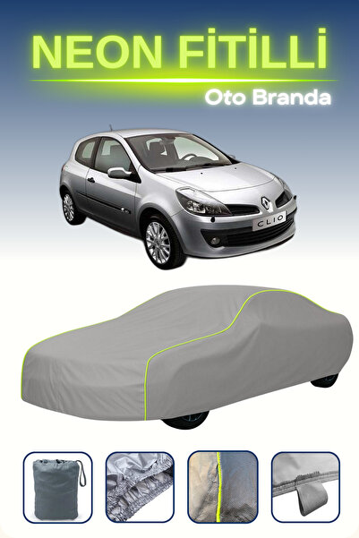 Cemku Shine رمادي [رينو كليو 3 أبواب 2009 - 2012] مشمع سيارة متوافق مع حبال ا...