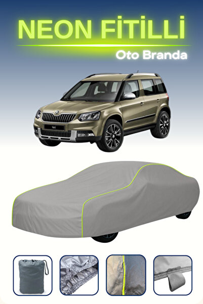 Cemku Shine رمادي [سكودا يتي] مشمع سيارة متوافق مع النيون، مقاوم للماء والغبار