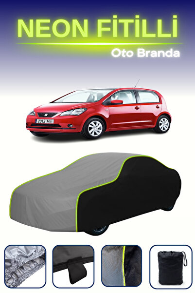 Cemku Fast أسود-رمادي-أسود [Seat Mii 5 أبواب 2012 - 2019] مشمع سيارة متوافق م...