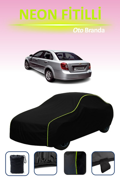 Cemku Cool أسود [شيفروليه لاسيتي سيدان] مشمع سيارة متوافق مع حبال النيون، مقا...