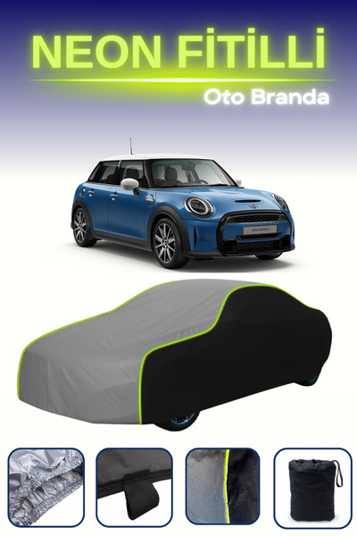 Cemku Fast أسود-رمادي-أسود [ميني كوبر هاتش 5 أبواب 2018 - 2021] مشمع سيارة مت...