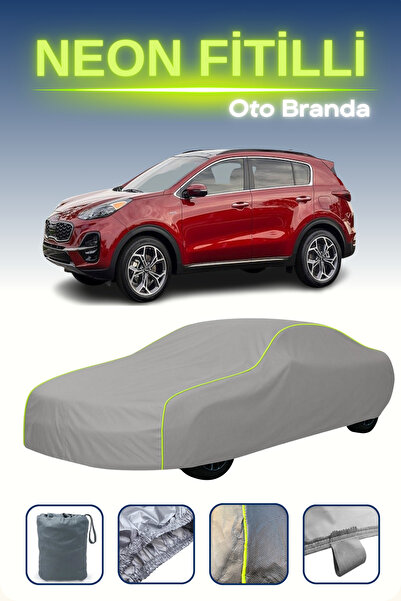 Cemku Shine رمادي [كيا سبورتاج 2018 - 2021] مشمع سيارة متوافق مع حبال النيون، مقاوم للماء والغبار