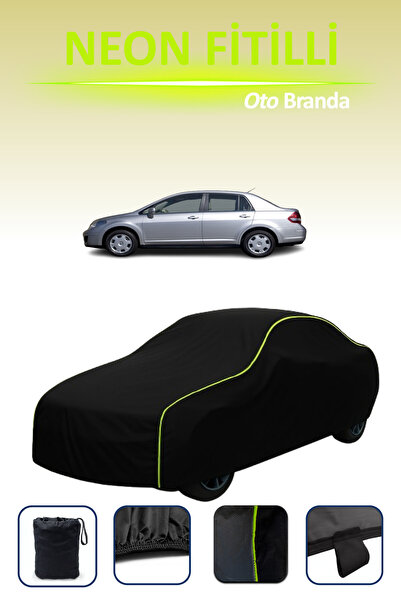 Cemku Cool أسود [نيسان تيدا/فيرسا سيدان 2006 - 2011] مشمع سيارة متوافق مع حبا...