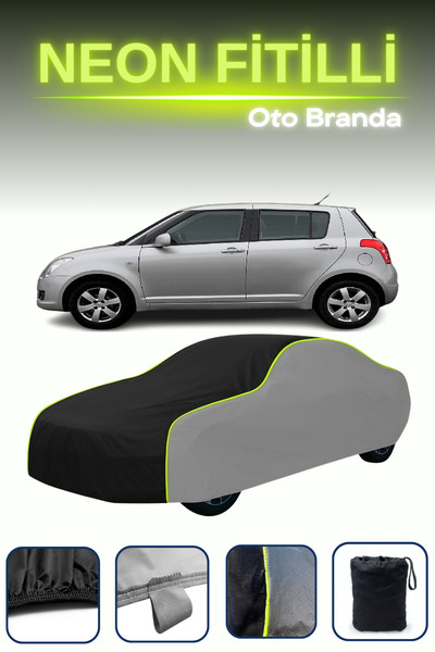 Cemku Shade رمادي-أسود-رمادي [سوزوكي سويفت 5-أبواب 2005 - 2009] قماش مشمع سيا...