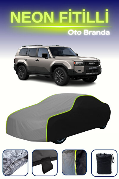 Cemku Fast أسود-رمادي-أسود [تويوتا لاند كروزر برادو] مشمع سيارة متوافق مع حبا...