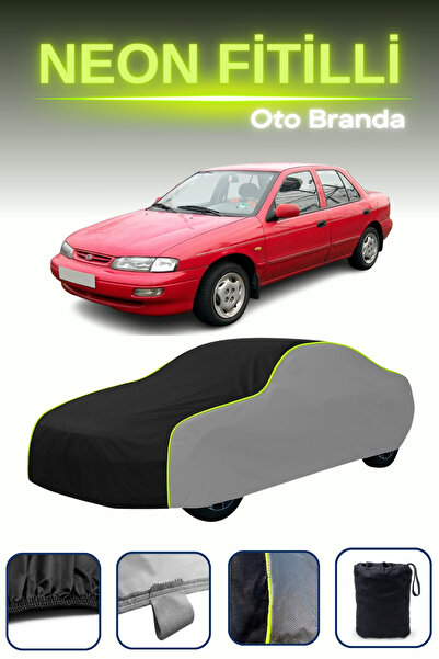 Cemku Shade قماش مشمع سيارة نيون مُركب متوافق مع [كيا سيفيا] رمادي-أسود-رمادي...