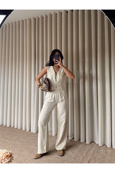 mydukkan.co Waist Elastic Muslin Trousers