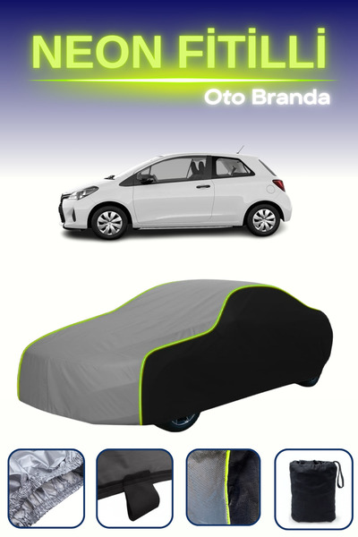 Cemku Fast أسود-رمادي-أسود [تويوتا ياريس 3 أبواب 2014 - 2017] مشمع سيارة متوا...