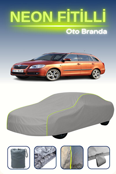 Cemku Shine رمادي [سكودا فابيا كومبي 2008 - 2014] مشمع سيارة متوافق مع حبال ا...