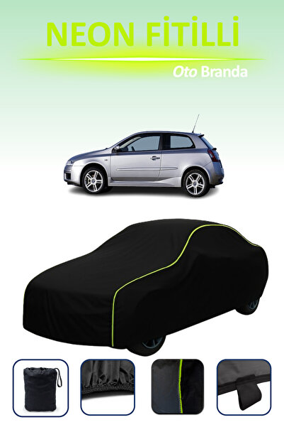 Cemku Cool أسود [فيات ستيلو 3 أبواب 2006 - 2007] مشمع سيارة متوافق مع حبال ال...