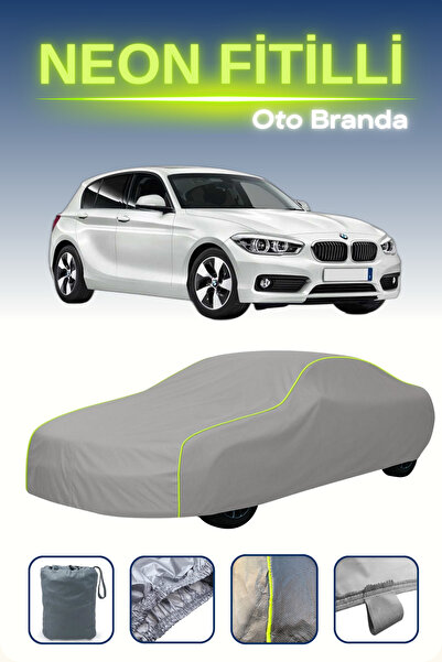 Cemku Shine Gri [Bmw 1 SERISI(116I)] Uyumlu Neon Fitilli Araba Brandası, Su ve Toz Geçirmez