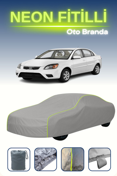 Cemku Shine رمادي [كيا ريو سيدان 2009 - 2011] مشمع سيارة متوافق مع حبال النيو...