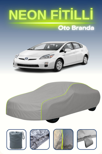 Cemku Shine رمادي [تويوتا بريوس 2009 - 2011] مشمع سيارة متوافق مع حبال النيون...