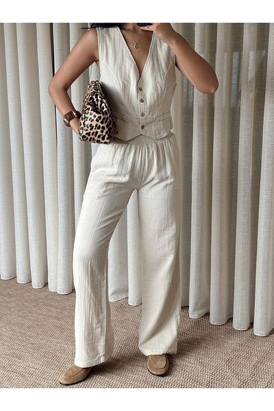 mydukkan.co Waist Elastic Muslin Trousers