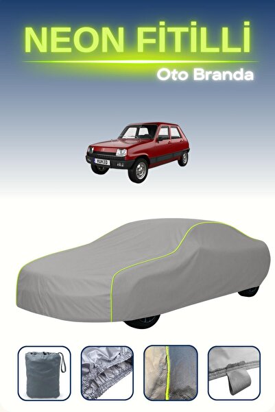 Cemku Shine رمادي [رينو 5 5 أبواب 1972 - 1984] مشمع سيارة متوافق مع حبال الني...