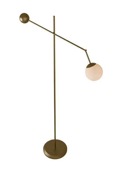 avizade ARTEA Eskitme Asimetrik Lambader – Opal Cam Başlık ve 90° Ayarlanabilir Kol ile Modern Zarafet