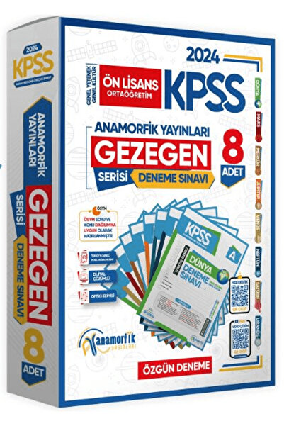 Anamorfik Yayınları KPSS Ön Lisans GY-GK GEZEGEN Serisi 8li Deneme Paketi Kur...