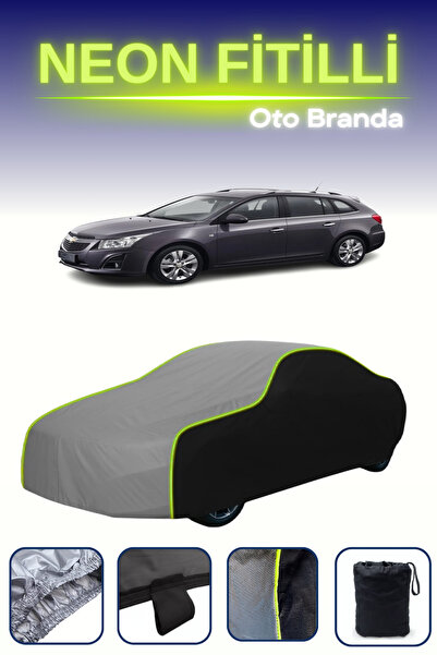 Cemku Fast أسود-رمادي-أسود [شيفروليه كروز كومبي] غطاء سيارة متوافق مع حبال ال...