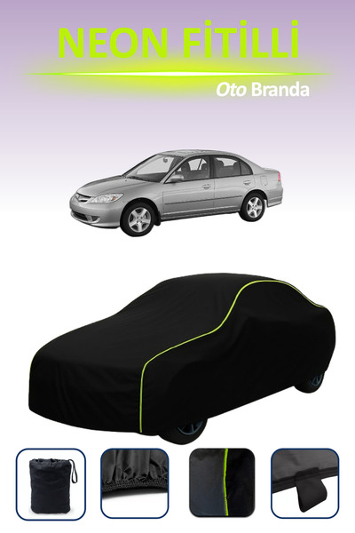 Cemku Cool أسود [هوندا سيفيك 7 سيدان] مشمع سيارة متوافق مع حبال النيون، مقاوم...