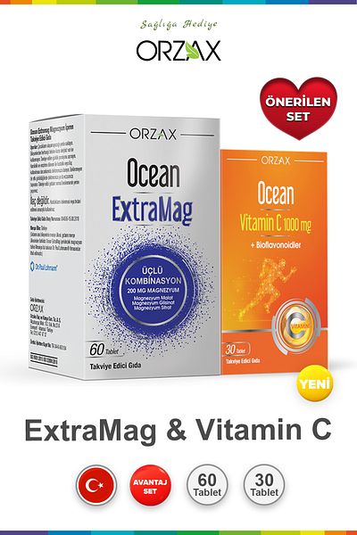 Ocean Extramag 60 Tablets & Ocean Vitamin C 30 Tablets
