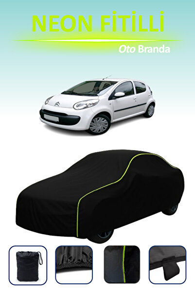 Cemku Cool أسود [Citroen C1 5 أبواب 2005 - 2009] مشمع سيارة متوافق مع النيون،...