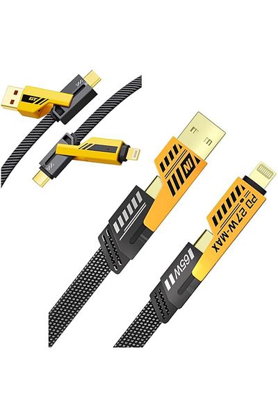 Generic 4 IN 1 Multi-function Super-Fast USB Charging Cable,C Cable, Metal Cable, Cable 65W USB C USB A