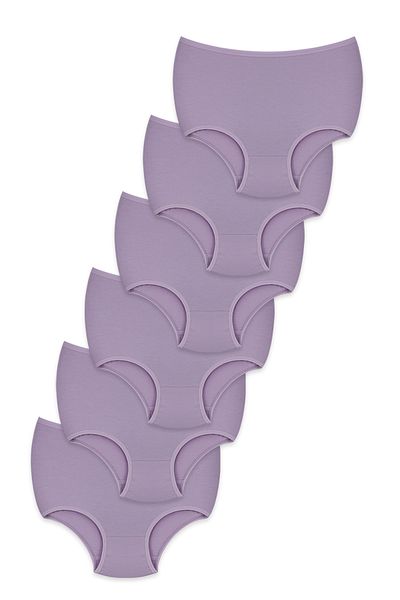 BEGATEKS Women's Panties High Waist Plus Size 6 Pack - Cotton Fabric, 7 Different Color Options