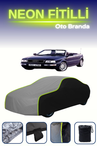 Cemku Fast أسود-رمادي-أسود [أودي كابريوليه 1991 - 2000] مشمع سيارة متوافق مع ...