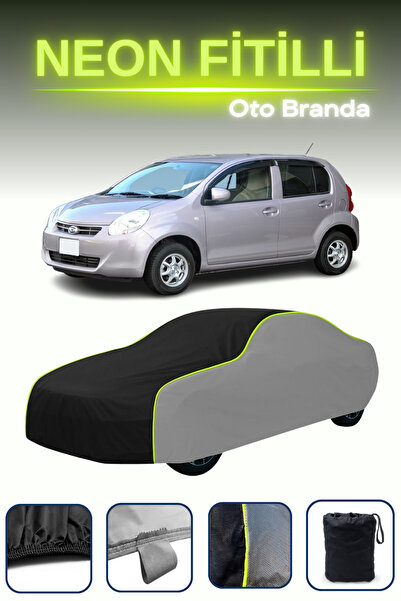 Cemku Shade رمادي-أسود-رمادي [تويوتا باسو] غطاء سيارة متوافق مع حبال النيون، مقاوم للماء والغبار