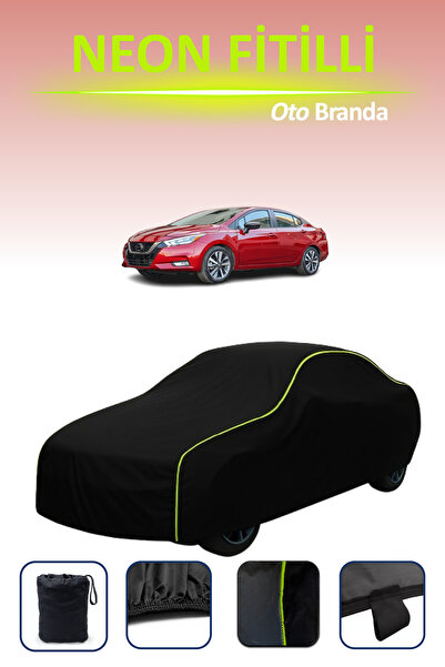 Cemku Cool أسود [نيسان تيدا سيدان] متوافق مع مشمع السيارة المضلع النيون، مقاو...