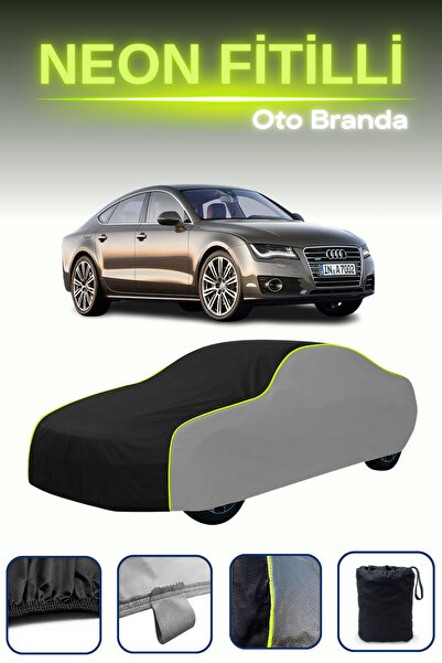 Cemku Shade رمادي-أسود-رمادي [أودي A7 سبورتباك 2010 - 2014] قماش مشمع سيارة نيون مجهز متوافق مع سيارة أودي A7 سبورتباك 2010 - 2014