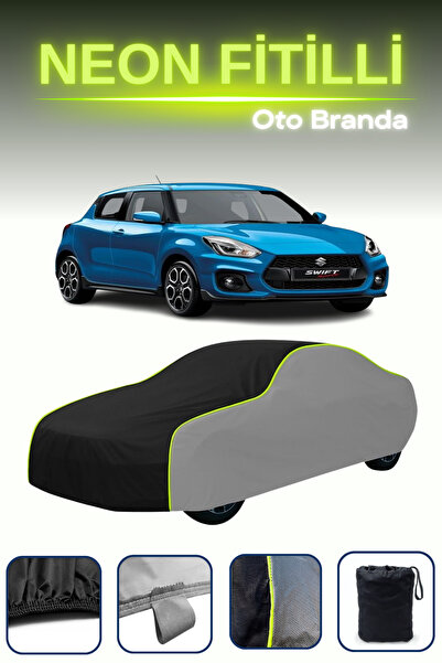 Cemku Shade رمادي-أسود-رمادي [سوزوكي سويفت سبورت 2017 - 2021] مشمع سيارة متوافق مع حبال النيون