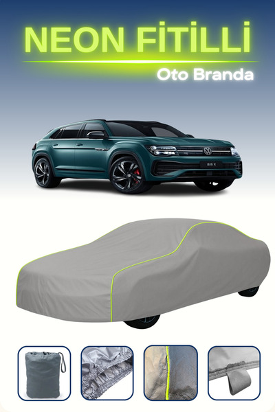 Cemku Shine رمادي [فولكس فاجن تيرامونت] مشمع سيارة متوافق مع حبال النيون، مقاوم للماء والغبار