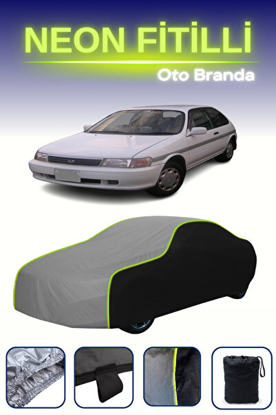 Cemku Fast أسود-رمادي-أسود [تويوتا كورسا هاتشباك] غطاء سيارة متوافق مع حبال ا...