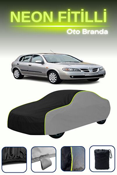 Cemku Shade رمادي-أسود-رمادي [نيسان الميرا 1 هاتشباك] قماش مشمع مناسب لسيارة ...