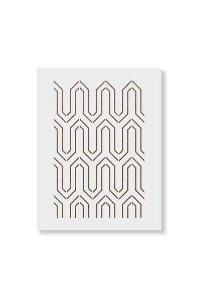 OEM Sablon Perete vopsire, tencuiala 900x600x0.7mm Geometric Hex Lines Refolosibil, model MXSP7109
