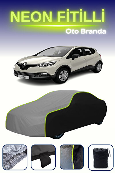 Cemku Fast أسود-رمادي-أسود [رينو كابتور 2013 - 2017] مشمع سيارة متوافق مع حبا...