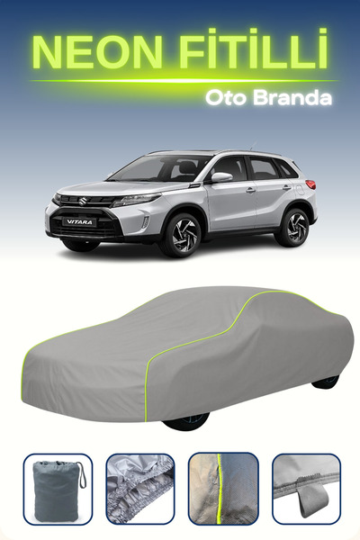 Cemku Shine رمادي [سوزوكي فيتارا 2014 - 2021] مشمع سيارة متوافق مع حبال النيو...