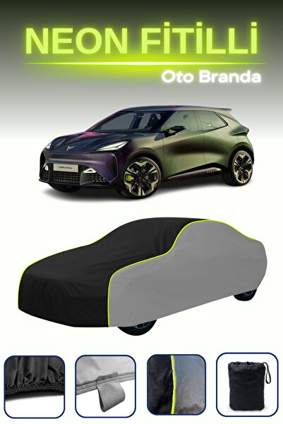 Cemku Shade قماش مشمع السيارة المجهز باللون الرمادي والأسود والرمادي [كوبرا رافال كونسبت] متوافق مع قماش مشمع السيارة المجهز باللون النيون، مقاوم للماء والغبار