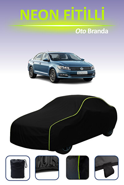 Cemku Cool أسود [فولكس فاجن سانتانا] مشمع سيارة متوافق مع حبال النيون، مقاوم ...